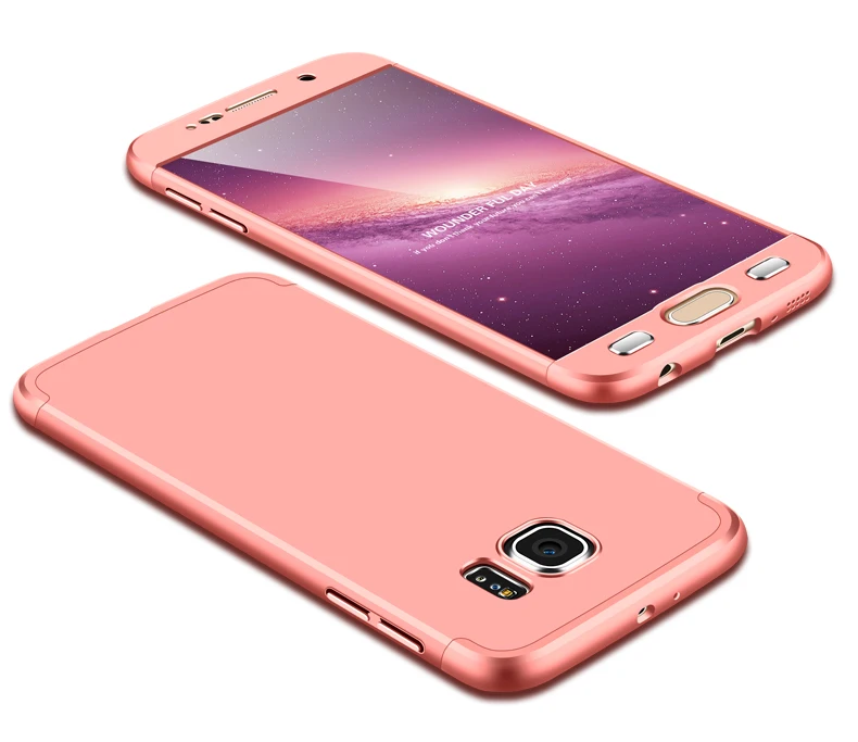 2018 hot sell 360 cover Removable 3in1 Hard PC Shield Back Cover Case for Samsung Galaxy S6 phone cases