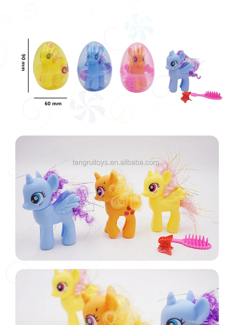Surprise Egg Toy With Horse Toy And Sweet Candy Inside For Kids Candy