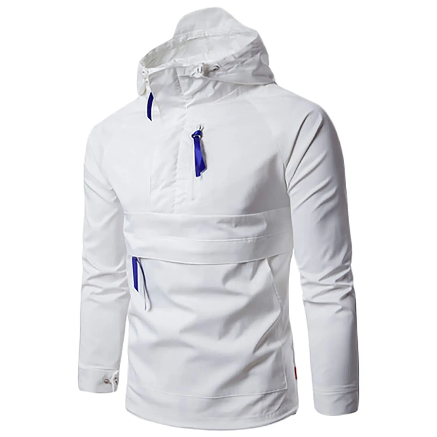 UUYUK-Men Fashion Solid Windproof Pullover Hoodies Jackets Coats