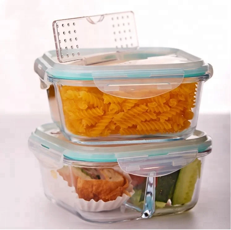 Flint glass 2500 ml storage tins with lids