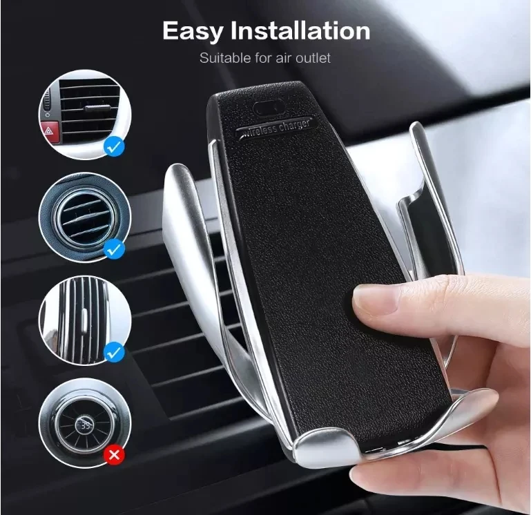 Wholesale Mobile Phone Charger 10W Infrared Qi Fast Charging Holder Mount Magnetic Wireless Car Charger for iphone for samsung