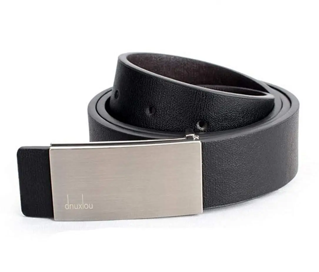 Shybuy Men Automatic Buckle Belt Leather Waist Strap Belts Buckle Belt