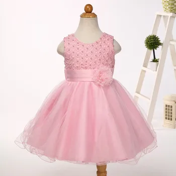 Online Shopping Wholesale Satin Fabric   Year Old Girl Wedding Party Dress Lhxz