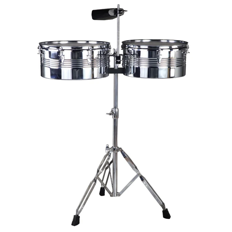 Professional High Quality Steel Timbale Drum With Chrome Stand - Buy ...