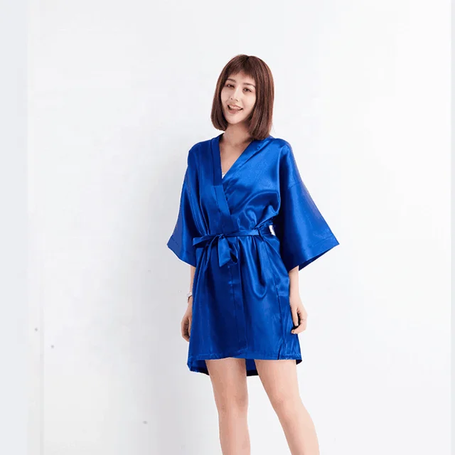 2019 Satin Silk Kimono Robe Sexy Bridal Party Gowns Robe Femme Silk Satin Wedding Robe De Mariage Women Bridesmaids Gift