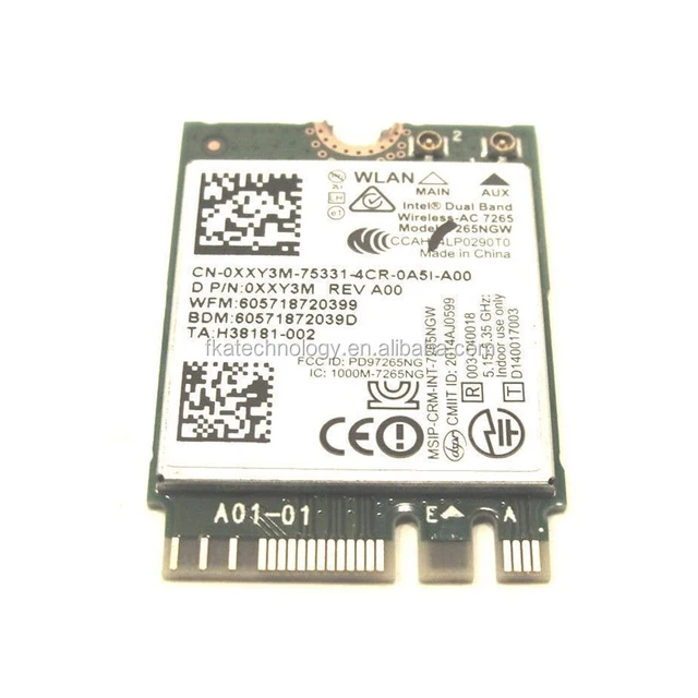 Original For Dell Inspiron 13 7347 Intel Dual Band Wireless Ac 7265 7265ngw Xxy3m 7265ngw Ac Buy 7265ngw Ac 7265ngw Xxy3m Product On Alibaba Com