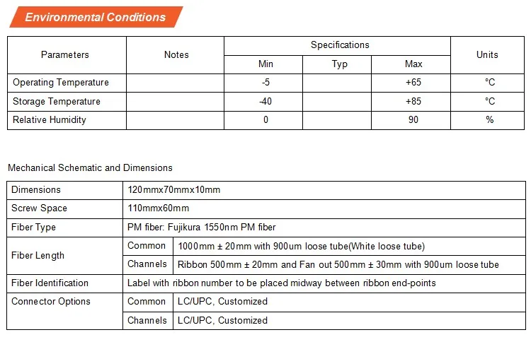 40CH 100GHz Flat-top Athermal AWG DWDM MUX DEMUX Module