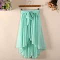 Korea 2016 Spring Summer New Fashion Big yards Women Bohemian Chiffon Skirts Leisure Sexy Slim Pure