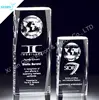 Clear Crystal Buyers 3D Crystal Cube Trophy Globe