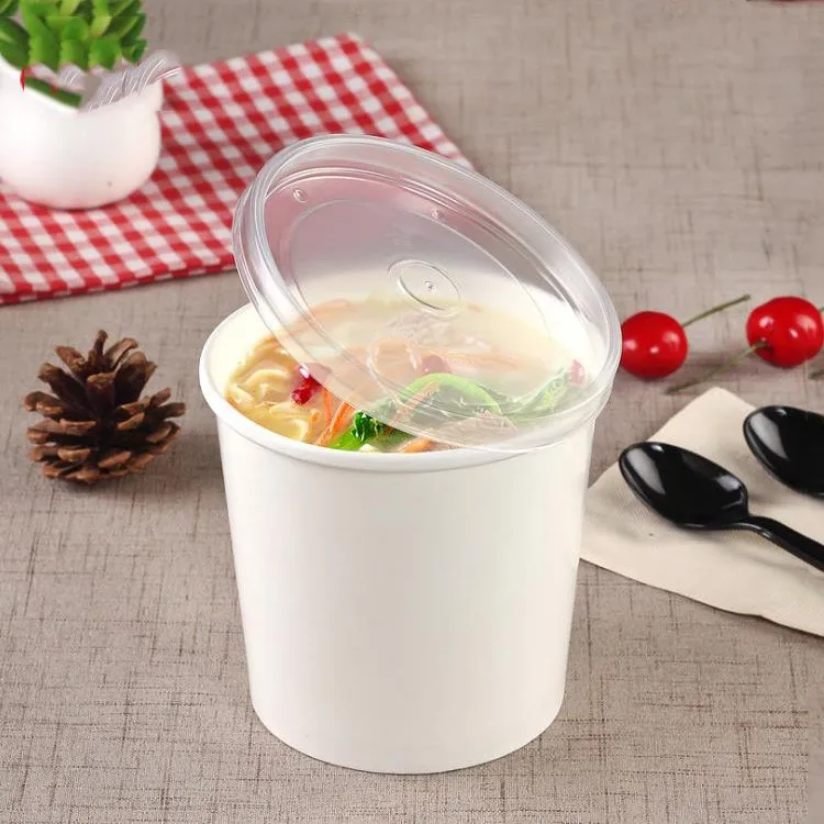 Fabulous Brown Paper Noodle Bowl With Cover For Europe Market Buy