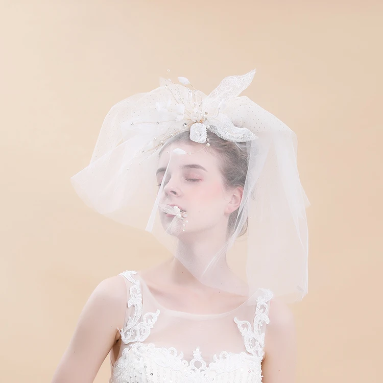 short lace wedding veils