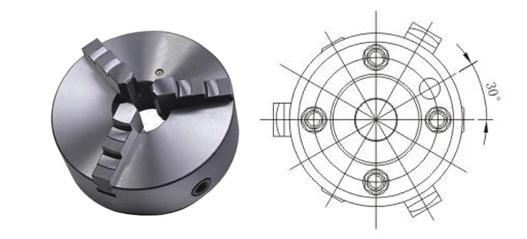 Russian standard K11 series self-centering lathe chuck 3 jaw lathe chuck.jpg