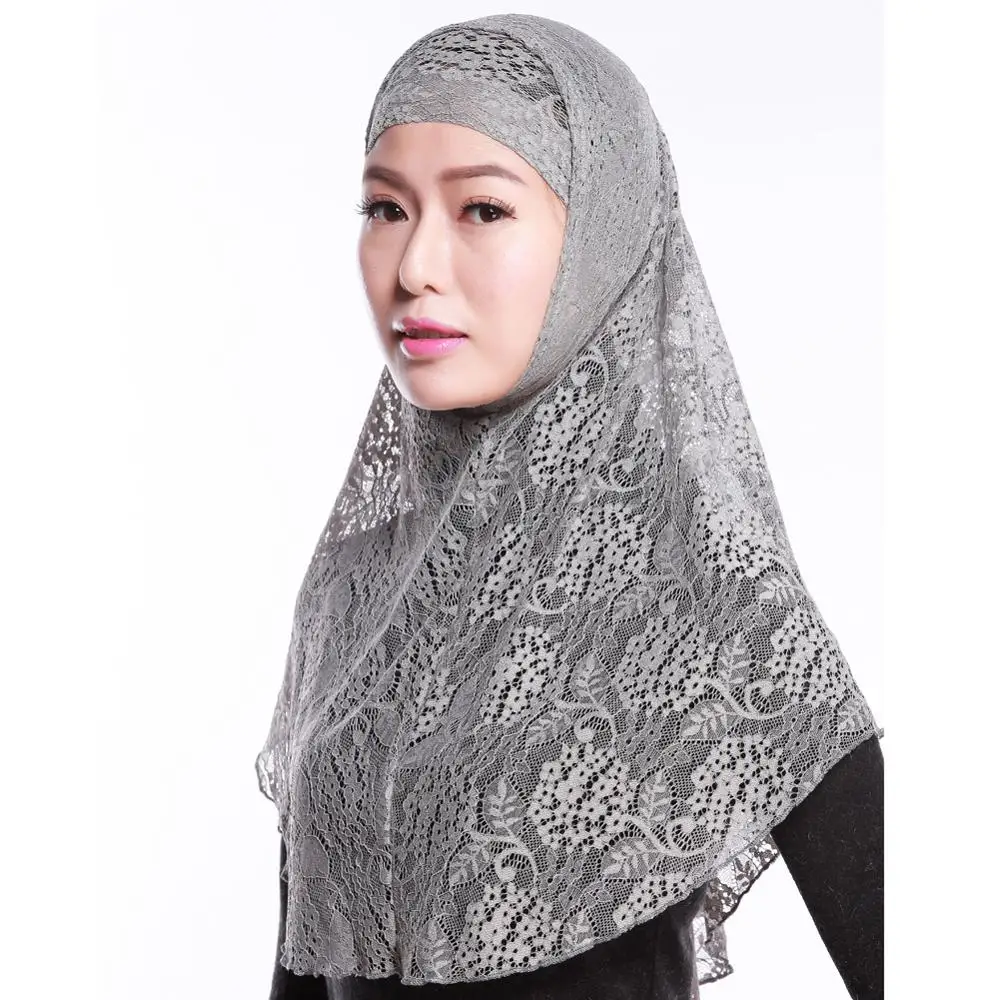 Muslim Lace Two Peices Hijab Islamic Fashion Hijab Hs105 Buy Lace Two 4495