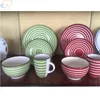 Artificial Hand Draw Soup Bowls and Plates Ceramic Dinnerware set tableware set