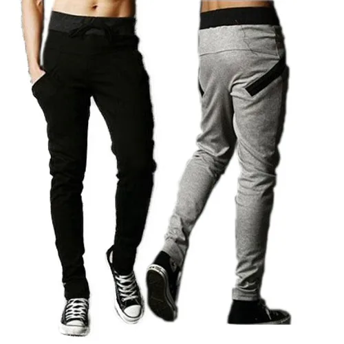 Macondoo Men Drawstring Fashion Sports Washed Trousers Jogger Pants