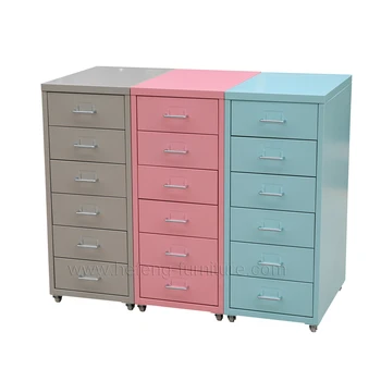 High Gloss Knock Down Tall Chest Under Desk Mobile Pedestal 6