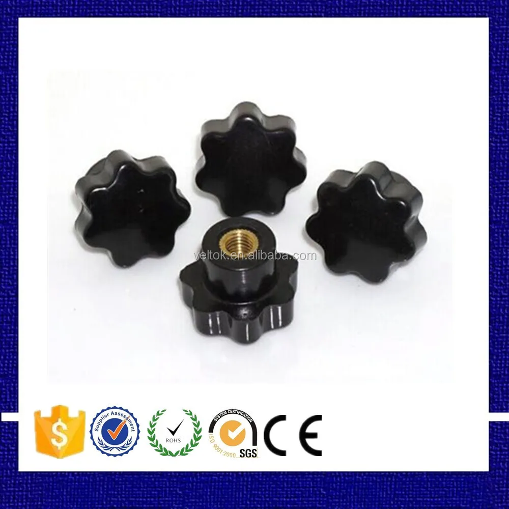 Pa6 Female Type Star Lobe Knob,Plastic Head Lobe Knob,Plastic Star Knob
