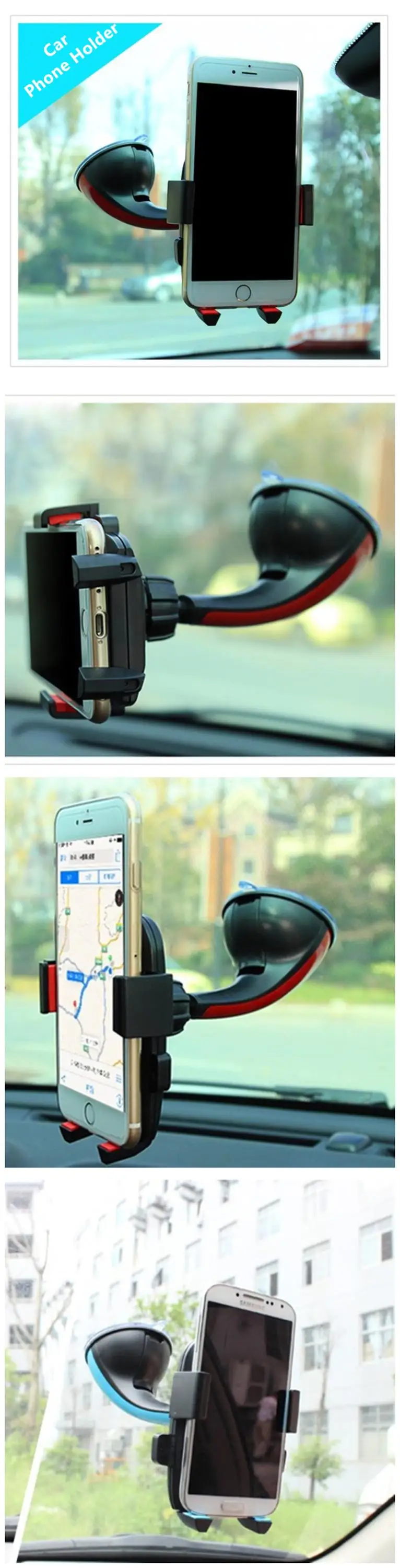 Fashion Adjustable 360 degree rotation Car Phone Holder Hands mobile suport Driving Car holder