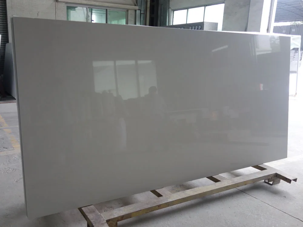 Faux engineering stone grey sparkle quartz slab