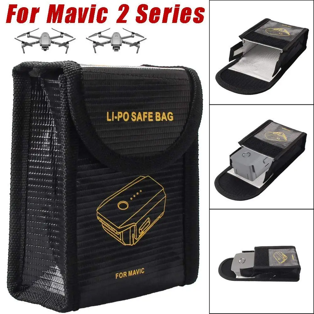 Gbell 1Pcs Li-po Battery Explosion-Proof Fireproof Guard Safe Bag Cover for DJI Mavic 2 Series,Drone Accessories