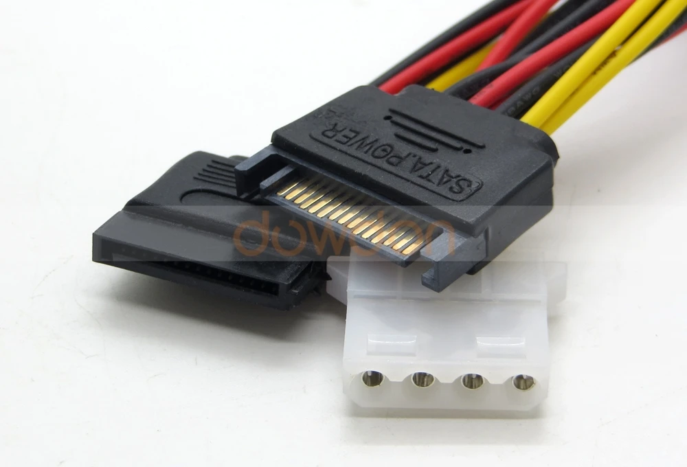 Sata 15 Pin Male To 4 Pin Ide + Sata 15pin Male Y Power Cable - Buy ...