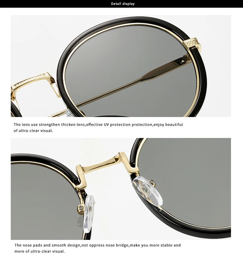 The New Dt Style Sunglasses Korean Thick Edge Restore Ancient Round