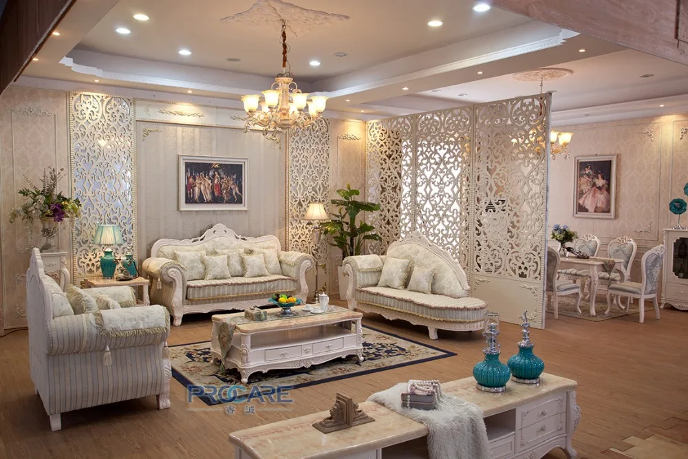European Style Fabric Sofa Set Solid Wood Furniture With European Style Fabric Sofa Set Solid Wood Furniture With