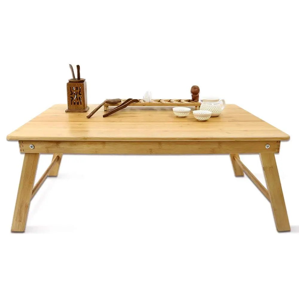 可折叠竹桌木制便携式床餐厅使用