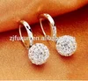 cheap fake diamond ball loop earring