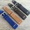 Handmade edge cutting calf Leather Watch strap for Mens