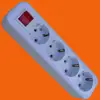 Earthed 4 gang socket with cord