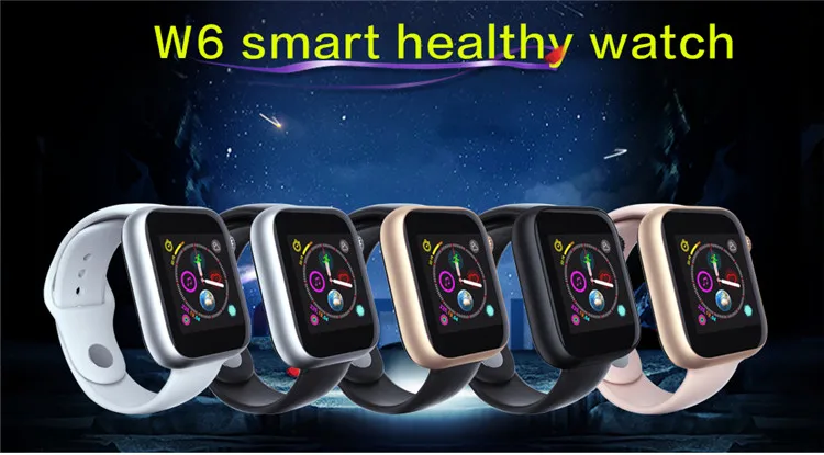 2020 Newest High Quality W6 SIM Smart Watch with Camera for IOS Android like IWO 6 7 8 10 11 Smartwatch for iphone xs max