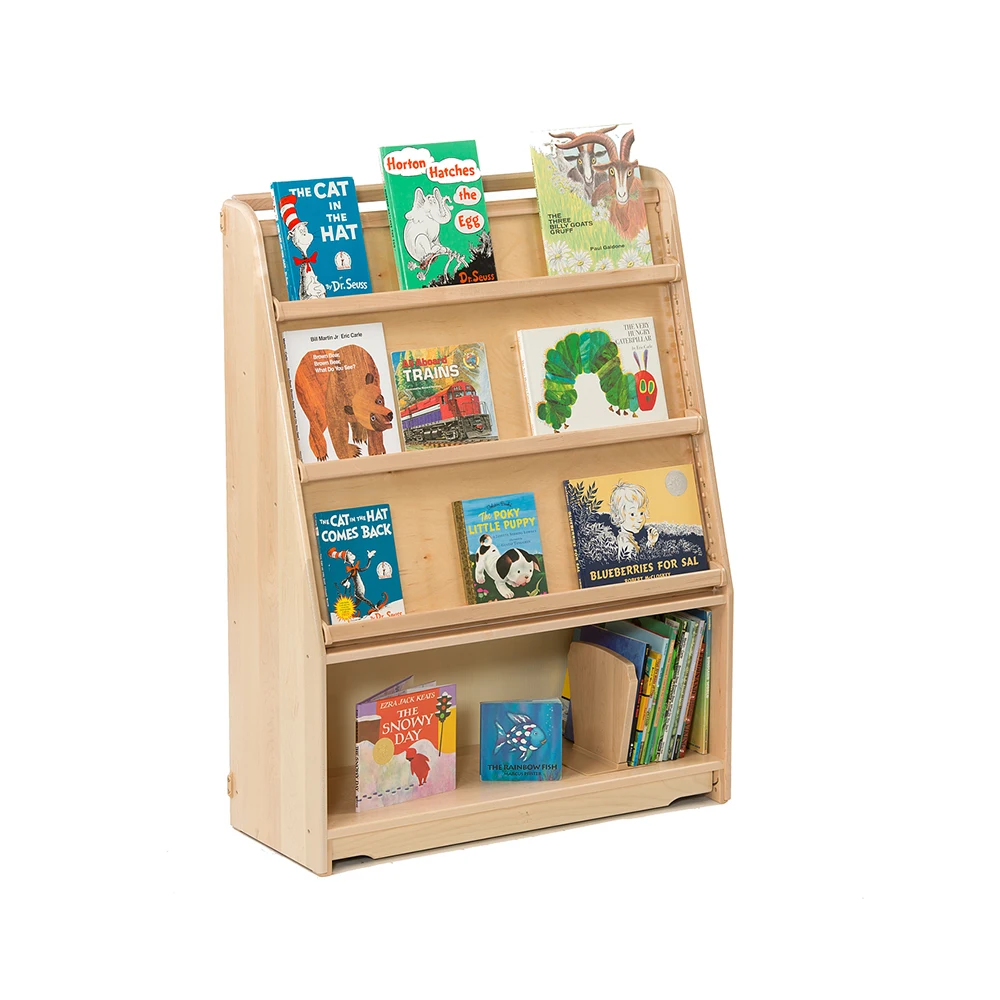 toy storage with bookshelf