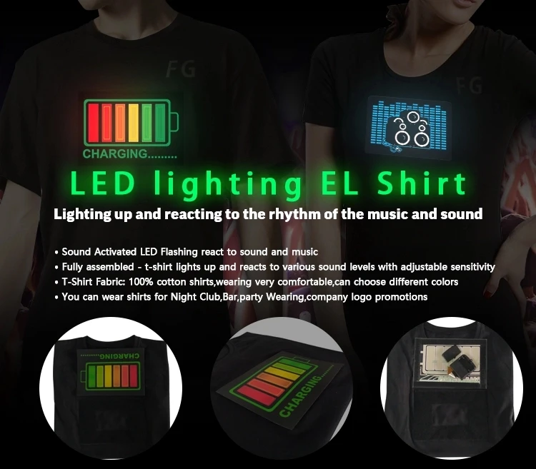 custom light up shirts