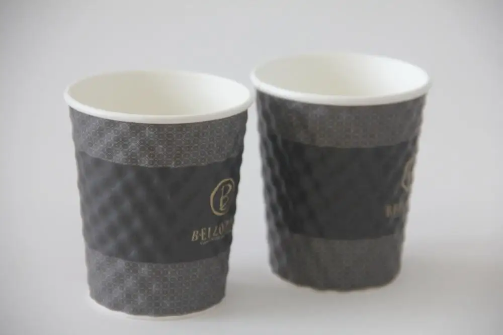 Custom Logo Printed Coffee Cups 12oz Disposable Hot Drinks Paper Cup