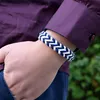 Zooying ombre color Cotton and hemp cord braided bracelet