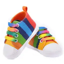 High quality children shoes girls boys 2015 fashion rainbow canvas shoes soft toddler shoes baby shoes