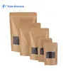 Stand Up Pouch Zipper Kraft Paper Dried Food Coffee Packaging Bag