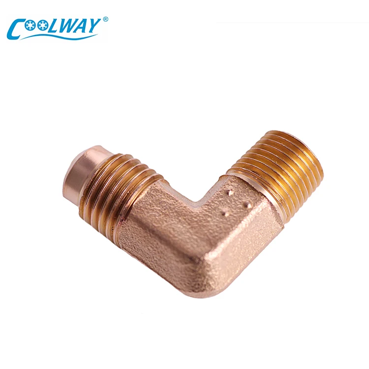 High Quality Copper Pipe Nipple Fitting Brass Tube Copper Fitting Pneumatic Brass/Copper Gas Pipe Compression Fittings Elbow