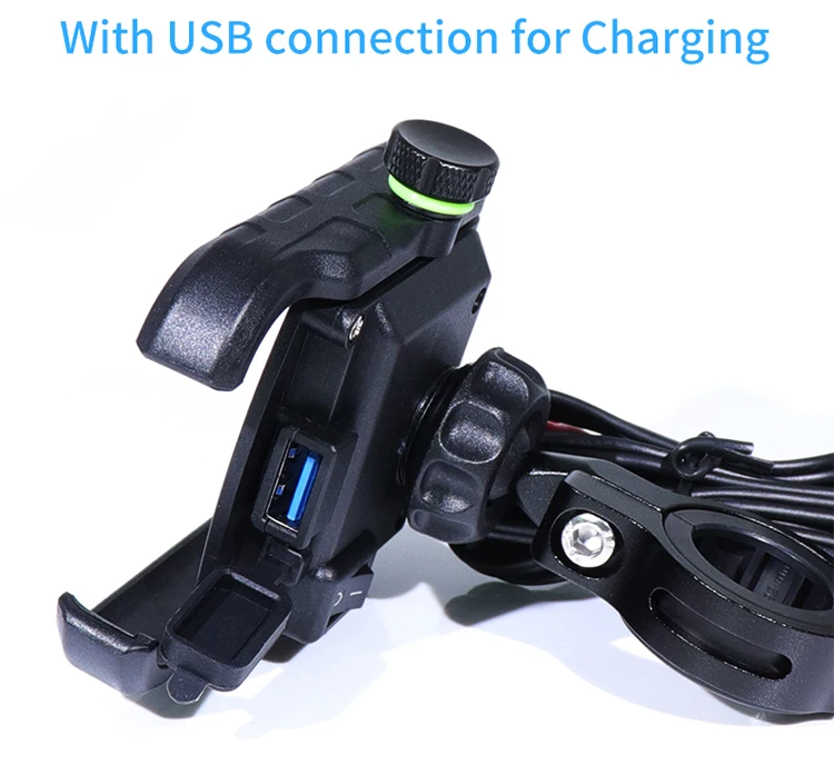 Various Colors Waterproof eBike Motorcycle Smartphone Stand Mini Holder With Fast charger