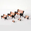 10pcs miniature chair model materials for outdoor parks architectural scale model construction real estate model materialsMR1311