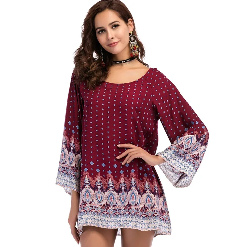 The 2018 Fashion Printed Sexy Woman Short Dress In Beach Dress Style