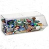 Plexiglass Lucite Stackable Clear Acrylic Candy Holder Display Bin Container Box with 2 Compartments