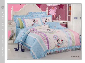 Luxury Home Textile 100 Cotton Kids Cartoon Bedding Set Mickey And