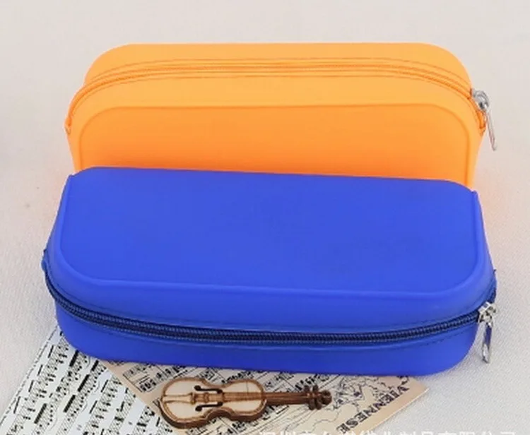 China Wholesale Colorful Pen Pouch Cheap Silicone Rubber Pencil Case ...