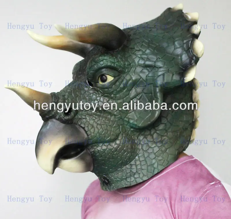 dinosaur with large horn on head