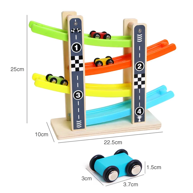 A Toddler Toys For 1-6 Year Old Boy And Girl Gifts P2F8 Wooden Ramp Car 4 I9Q4 