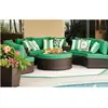 Modern outdoor sectional sofas green forest semicircle rattan wicker sofa set furniture