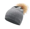 Hot Sale Good Quality Raccoon Fur Pom Poms for Women Winter beanie Hat