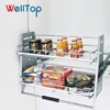 Welltop kitchen accessories cabinet Lift Pull Basket Kitchen Storage Rack for cabinets Lift Freely Smooth Stop VT-09.010